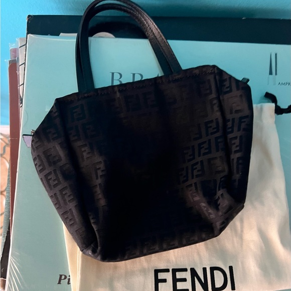 Gorgeous Mini Fendi Black Tote Bag with Iconic FF Monogram - Picture 9 of 9